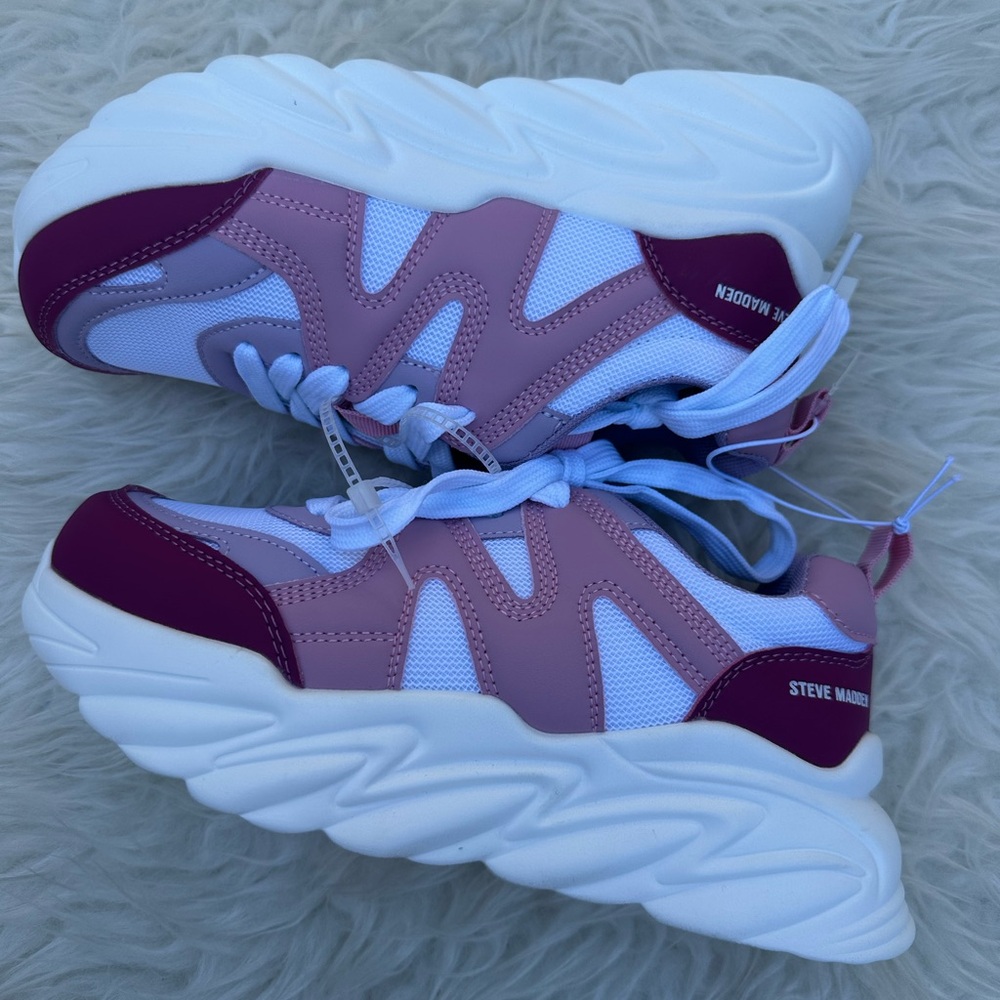 Steve Madden Pink and White Athletic Shoes
